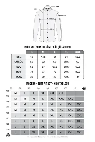 Мужская рубашка с длинным рукавом из хлопкового сатина, Slim Fit, узкий крой, цвет камня - 6