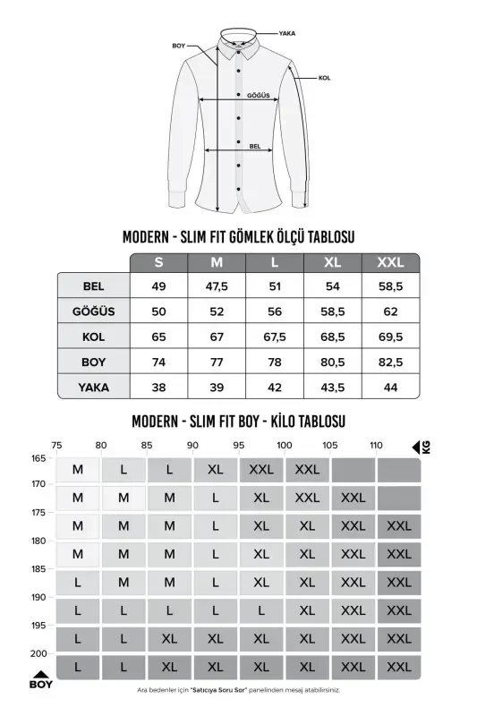 Мужская рубашка с длинным рукавом из хлопкового сатина, Slim Fit, узкий крой, цвет камня - 6