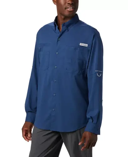 Мужская рубашка с длинным рукавом PFG Tamiami II - Carbon - 1