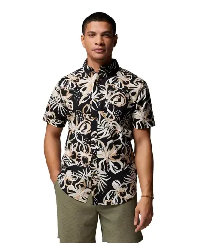 Мужская рубашка с принтом Rapid Rivers - Black Tropic - 4