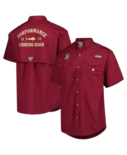 Мужская рубашка с пуговицами Garnet Florida State Seminoles Bonehead - Гранат - COLUMBIA (1)