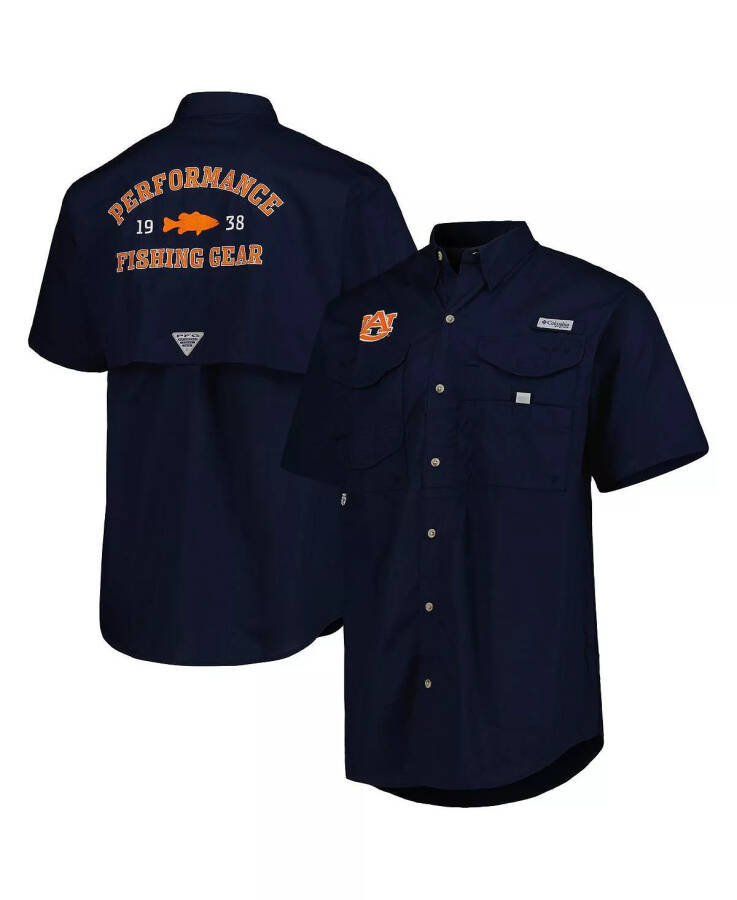 Мужская рубашка с пуговицами Navy Auburn Tigers Bonehead Navy - 2