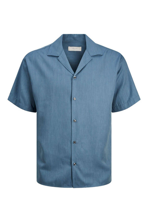 Мужская рубашка с V-образным вырезом JPRCCAARON RESORT SHIRT S/S LN 12251027 - 1