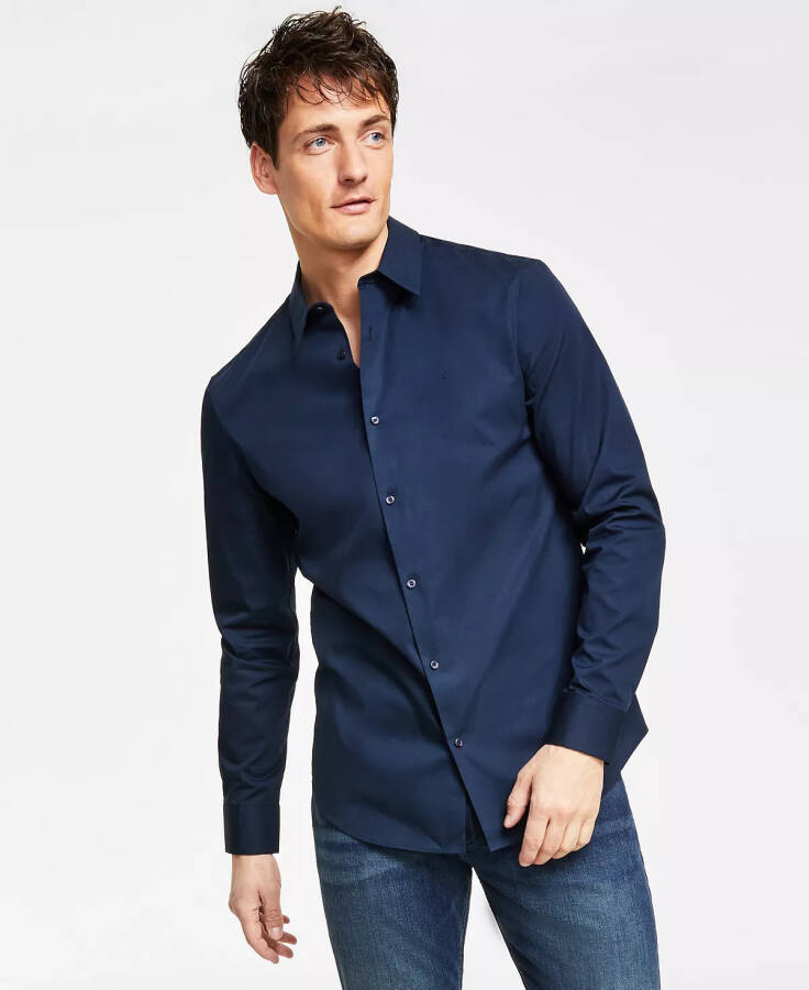 Мужская рубашка с застежкой на пуговицы Slim-Fit Refined Sky Captain - 1