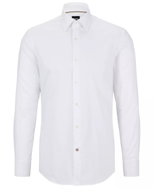 Мужская рубашка Slim Fit с легкой глажкой, белая - 2