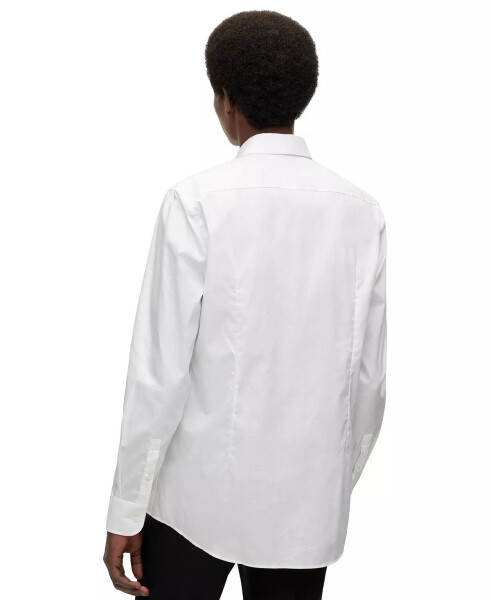 Мужская рубашка Slim Fit с легкой глажкой, белая - 3
