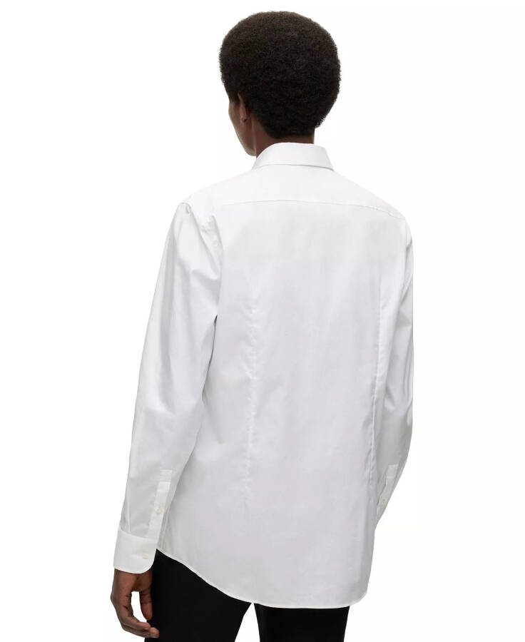Мужская рубашка Slim Fit с легкой глажкой, белая - 3