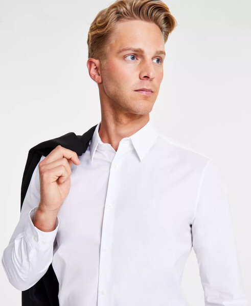 Мужская рубашка Slim Fit с отложным воротником Brilliant White - 3