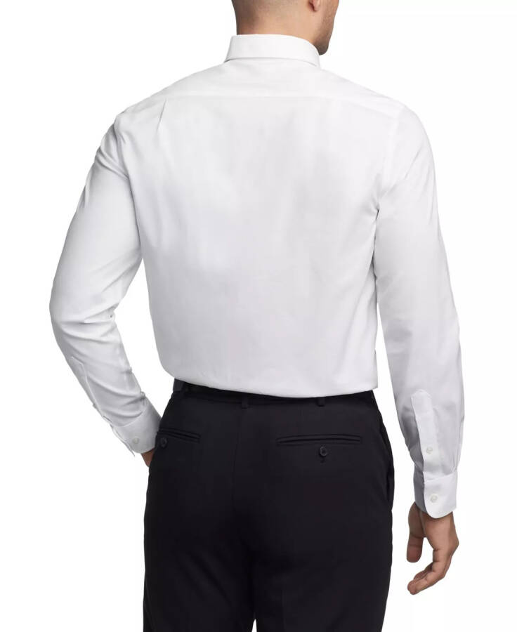 Мужская рубашка TH Flex Regular Fit Wrinkle Resistant Stretch Pinpoint Oxford Dress White - 2