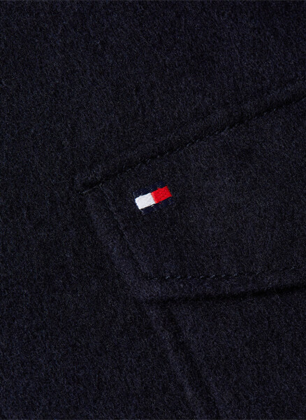 Мужская рубашка Tommy Hilfiger Slim Fit с пуговицами и воротником, синяя, MW0MW33761 - 5