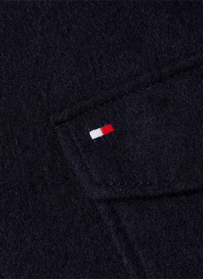 Мужская рубашка Tommy Hilfiger Slim Fit с пуговицами и воротником, синяя, MW0MW33761 - 5