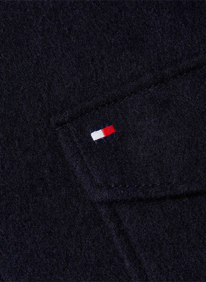 Мужская рубашка Tommy Hilfiger Slim Fit с пуговицами и воротником, синяя, MW0MW33761 - 2