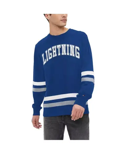 Мужская синяя футболка с длинным рукавом Nolan Tampa Bay Lightning - синяя - 1
