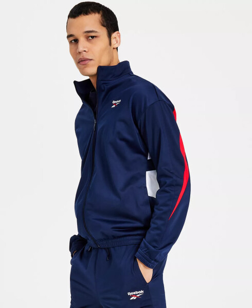 Мужская спортивная куртка с молнией Identity Vector Navy/ Red / White - 1