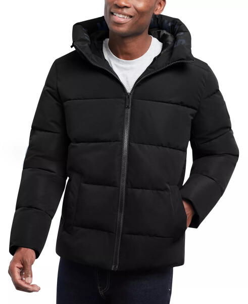 Мужская стеганая куртка с капюшоном Puffer Black - 7