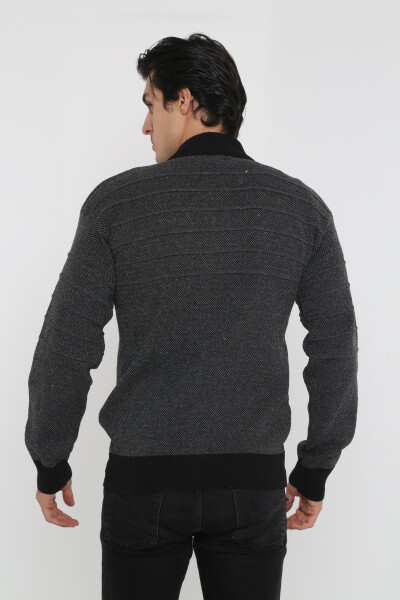 Мужская стеганая куртка с молнией большого размера Battal - 3