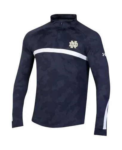 Мужская темно-синяя куртка Notre Dame Fighting Irish Gameday Camo Quarter-Zip - темно-синяя - UNDER ARMOUR (1)