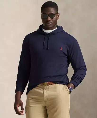 Мужская толстовка с капюшоном Big & Tall Jersey — чернила - 1