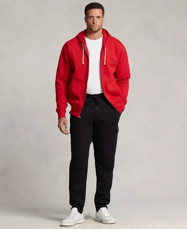 Мужская толстовка с капюшоном на молнии Signature Fleece большого размера - RL 2000 Red - 2