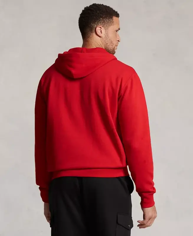 Мужская толстовка с капюшоном на молнии Signature Fleece большого размера - RL 2000 Red - 4