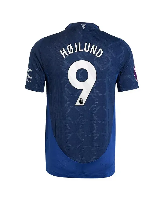 Мужская выездная подлинная игровая футболка Rasmus Hojlund Navy Manchester United 2024/25 - Navy - 3