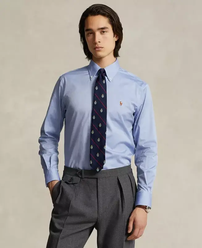 Мужская хлопковая оксфордская рубашка Purepress - POLO RALPH LAUREN