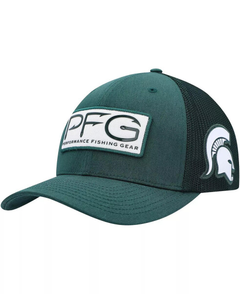 Мужская зеленая кепка Michigan State Spartans PFG Hooks Flex Hat Green - 1