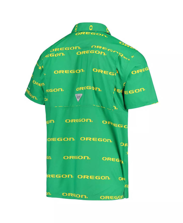 Мужская зеленая рубашка с пуговицами Oregon Ducks Super Slack Tide Omni-Shade Green - 4