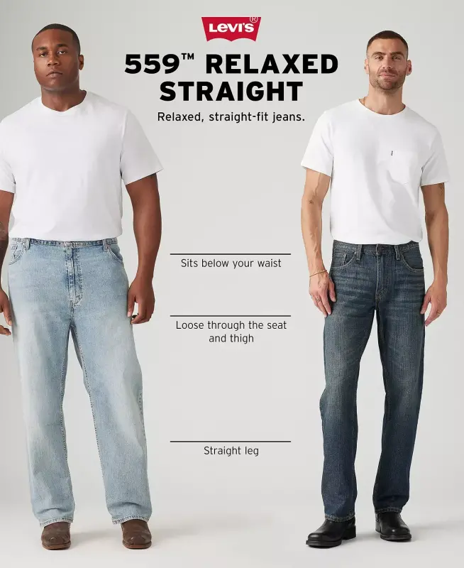 Мужские 559™ Relaxed Straight Fit Stretch Jeans - 1