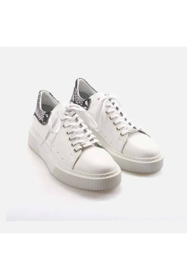 Мужские белые спортивные кожаные кроссовки & Sneakers-Be - 3