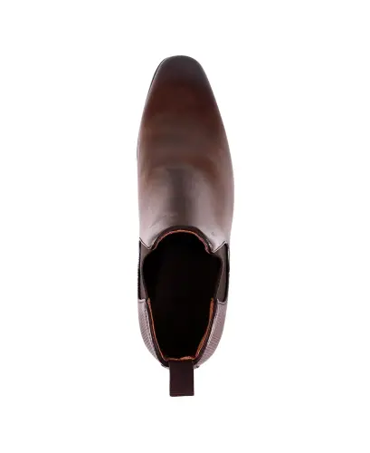 Мужские ботинки челси кунжутного цвета-темно-коричневый - 4