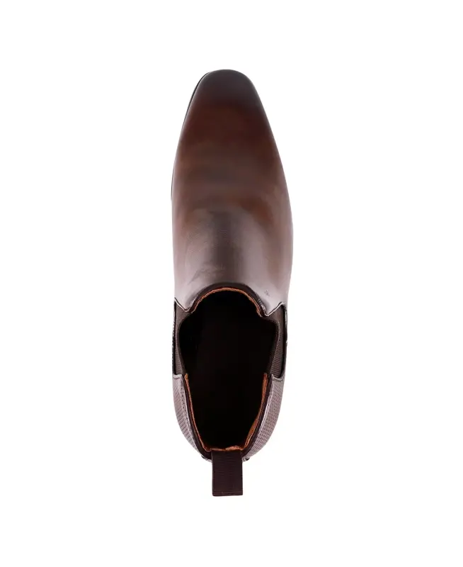 Мужские ботинки челси кунжутного цвета-темно-коричневый - 4