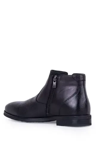 Мужские ботинки из натуральной кожи с молнией. - 3