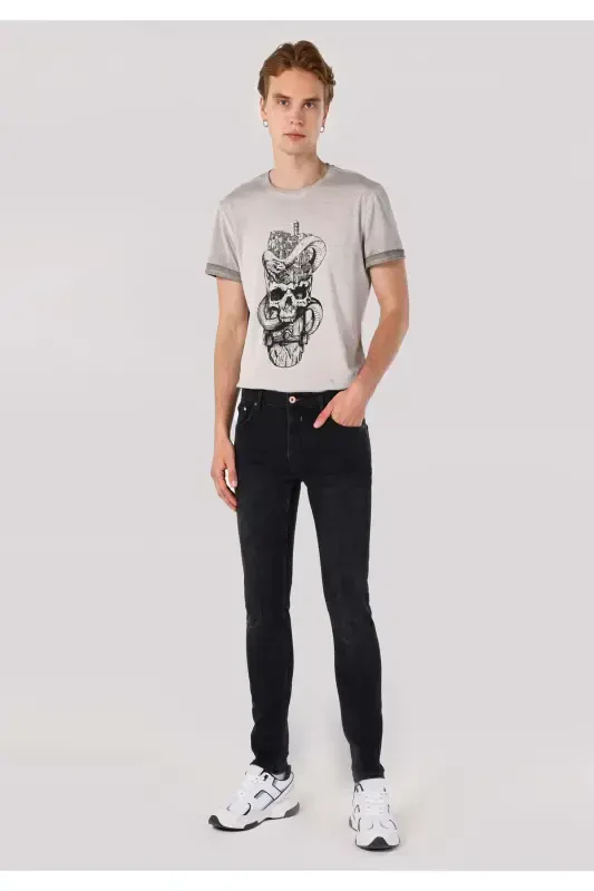 Мужские брюки Alex Super Slim Fit с низкой талией, узкие, черные - COLIN’S