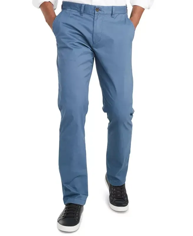 Мужские брюки Chino TH Flex Stretch Custom-Fit больших размеров — сине-голубые - 1