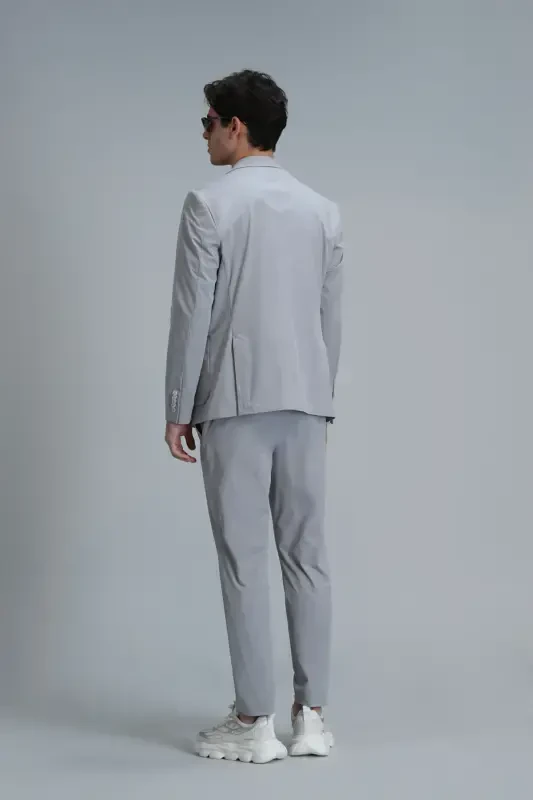 Мужские брюки чино Alex Smart Slim Fit светло-серые - 6