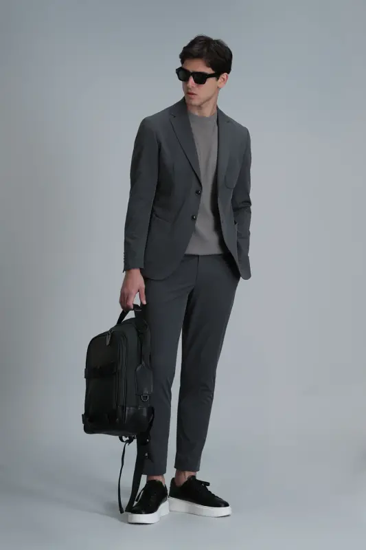 Мужские брюки чино Alex Smart Slim Fit Зеленые - 5