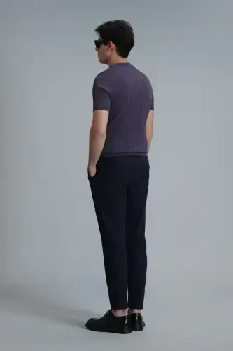 Мужские брюки чино Hunter Smart Slim Fit темно-синего цвета - 6