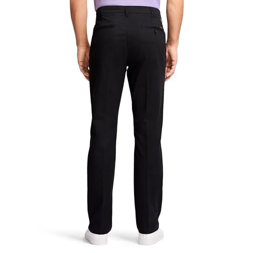 Мужские брюки чино IZOD Performance Stretch Straight Fit Flat Front - 4