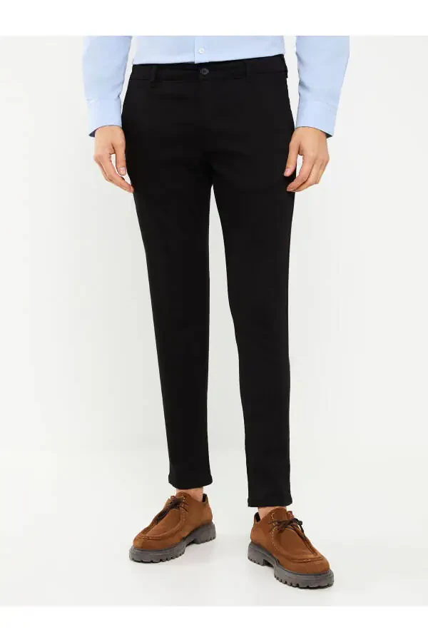 Мужские брюки чино LCWAIKIKI Classic Skinny Fit из габардина - 4