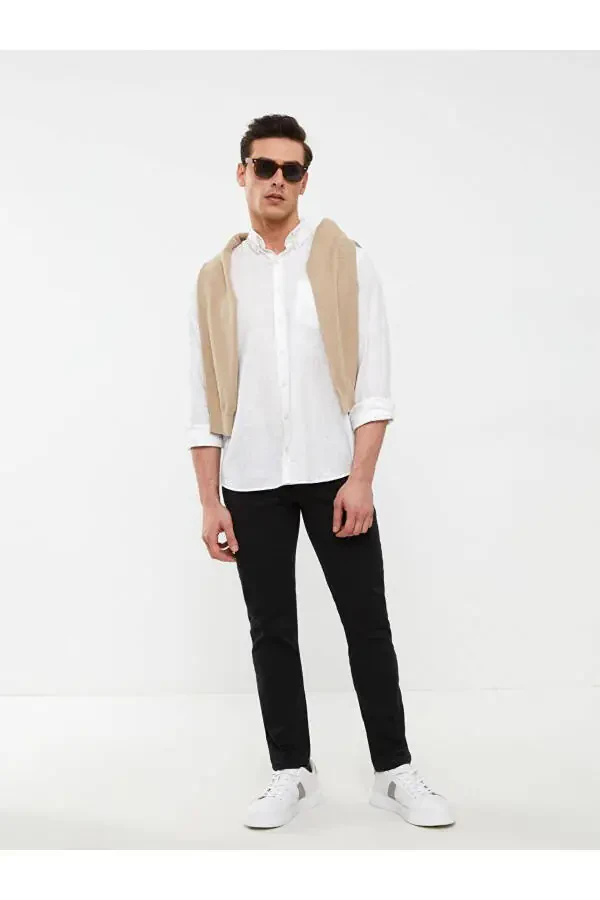 Мужские брюки чино LCWAIKIKI классического покроя Slim Fit - 1