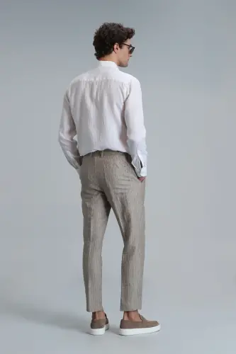 Мужские брюки чино Mario Smart Slim Fit Бежевый - 6