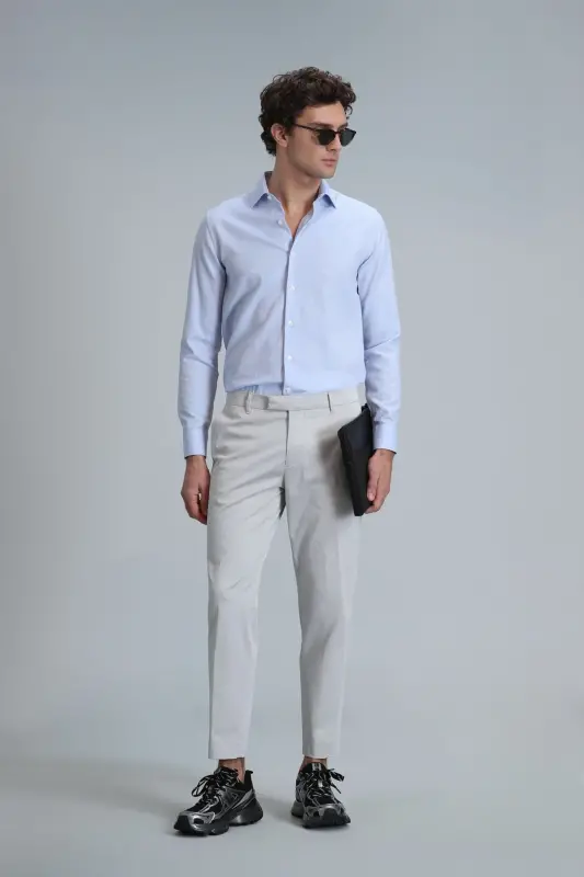 Мужские брюки чино Plus Smart Slim Fit Stone - 4