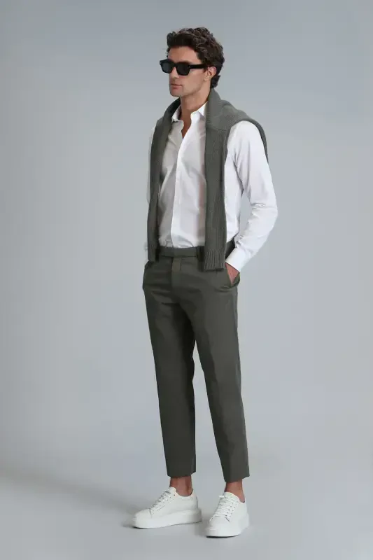 Мужские брюки чино Plus Smart Slim Fit Зеленый - 3