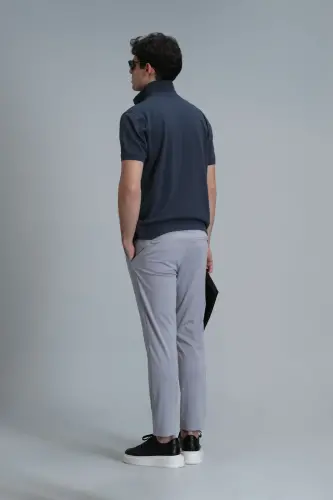 Мужские брюки чино Simon Smart Slim Fit Серые - 6
