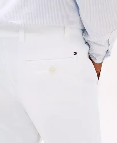 Мужские брюки чино TH Flex Stretch Custom-Fit больших размеров — ярко-белый - 3
