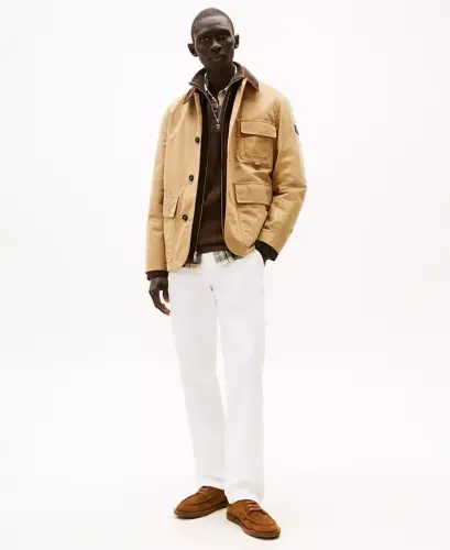 Мужские брюки чино TH Flex Stretch Regular-Fit, белые - TOMMY HILFIGER (1)