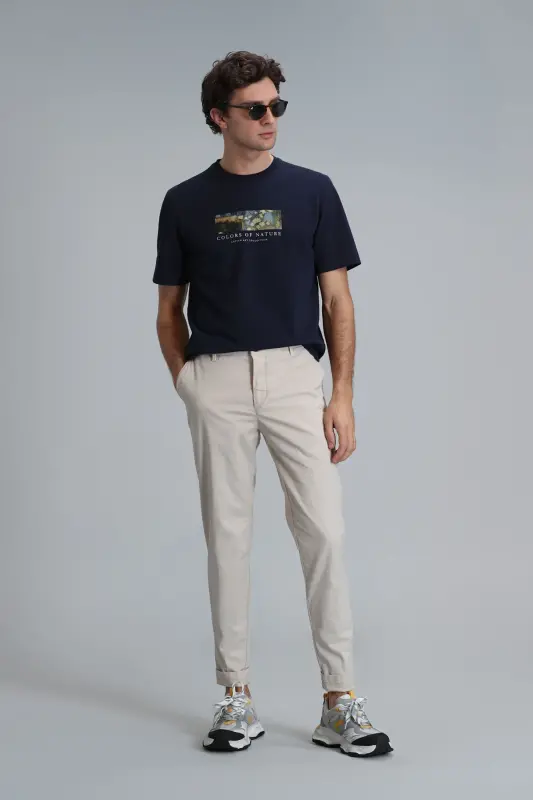 Мужские брюки чино Tom Smart Slim Fit Бежевый - 1