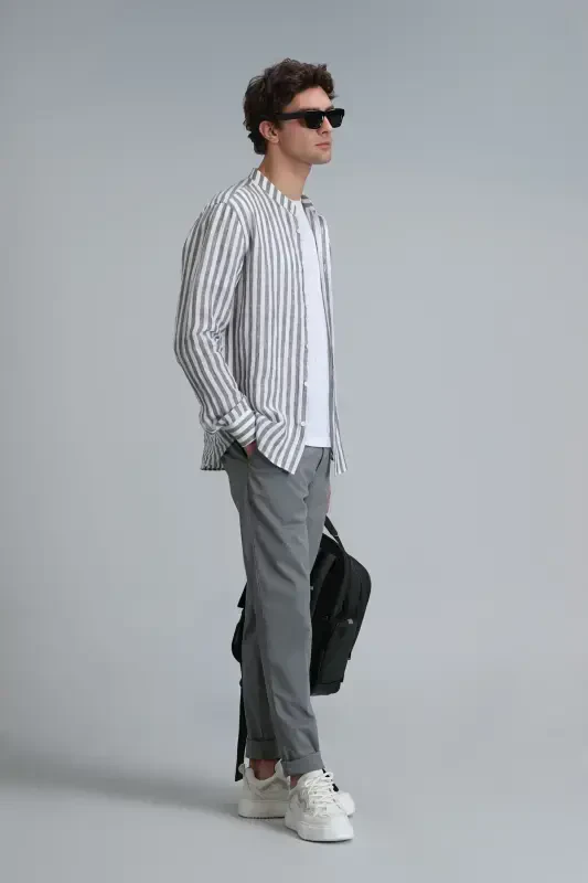 Мужские брюки чино Tom Smart Slim Fit Зеленый - 3