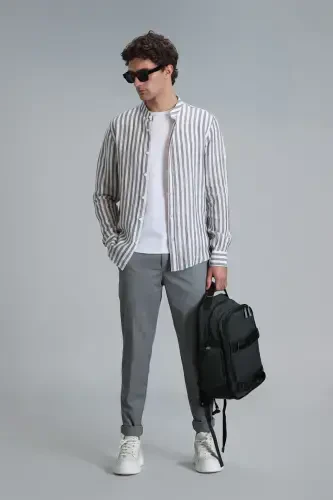 Мужские брюки чино Tom Smart Slim Fit Зеленый - 4